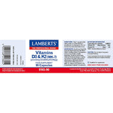 Lamberts Vitamins D3 & K2 (MK-7) (D3 2000iu/K2 90ug) 90's