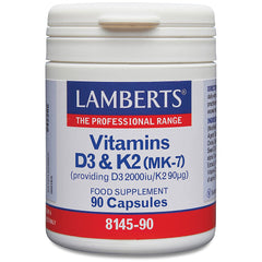 Lamberts Vitamins D3 & K2 (MK-7) (D3 2000iu/K2 90ug) 90's