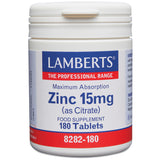 Lamberts Zinc 15mg (as Citrate) 180's