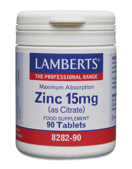 Lamberts Zinc 15mg (as Citrate) 90's