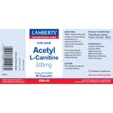 Lamberts Acetyl Carnitine 500mg 60's