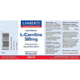 Lamberts L-Carnitine 500mg 60's
