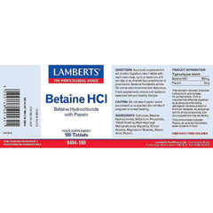 Lamberts Betaine HCL 180's