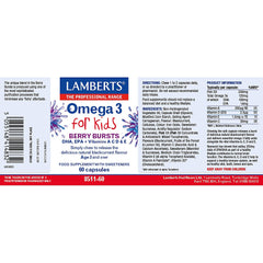 Lamberts Omega 3 For Kids Berry Bursts 60s