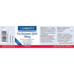 Lamberts Co-Enzyme Q10 30mg 60's
