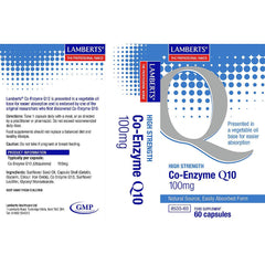 Lamberts Co-Enzyme Q10 100mg 60's