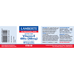 Lamberts Vitamin E 400iu (268mg) 60's