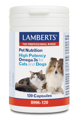 Lamberts Pet Nutrition High Potency Omega 3s for Dogs and Cats 120's