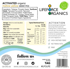 Lifeforce Organics Mellow Yellow Activated Seed Mix (Organic) 125g