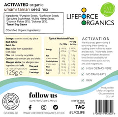 Lifeforce Organics Umami Tamari Activated Seed Mix (Organic) 125g