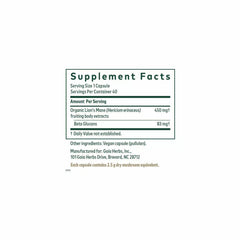 Lion's Mane Mushroom - 60 Capsules | Gaia Herbs