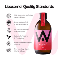 Well.Actually. Liposomal Vitamin C 1000mg Strawberry & Lychee Flavour 250ml