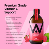 Well.Actually. Liposomal Vitamin C 1000mg Strawberry & Lychee Flavour 250ml
