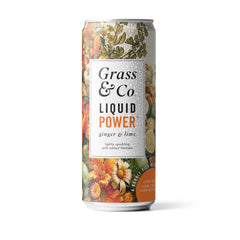 Grass & Co Liquid POWER Ginger & Lime with Shiitake Nootropic Drink 250ml