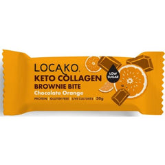 Locako Keto Collagen Brownie Bite Chocolate Orange 15x30g