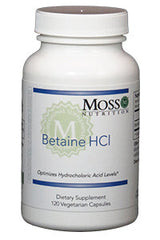 Moss Nutrition Betaine HCI 750mg - 120 Capsules