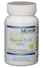 Moss Nutrition Vitamin D + K 5000 - 60 Capsules