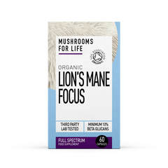 Mushrooms For Life Organic Lion's Mane Focus 60's Capsules