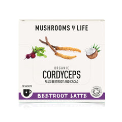 Mushrooms 4 Life Organic Cordyceps Beetroot Latte 10's
