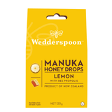 Wedderspoon Manuka Honey Drops Lemon with Bee Propolis 120g
