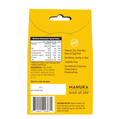 Wedderspoon Manuka Honey Drops Lemon with Bee Propolis 120g