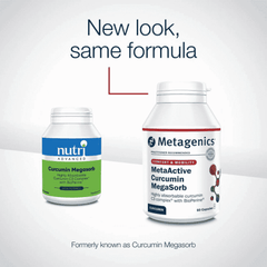 Metagenics MetaActive Curcumin Megasorb 60s
