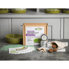 Teeny Greeny Microfarm Organic Microgreen Grow Kit 'Super Powers' (Broccoli, Red Cabbage, Kale)