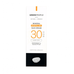 Green People Mineral Sports+ SPF Sun Cream 30 High SPF Peppermint & Eucalyptus 50ml