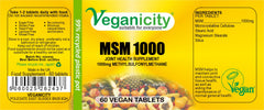 Veganicity MSM 1000mg