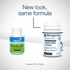 Metagenics Vitamin B12 + Folate 60s (Formerly Nutri Adv. NUT-44044)