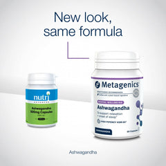 Metagenics Ashwagandha 500mg 60s (Formerly Nutri Adv. 6140)
