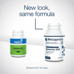 Metagenics Berberine 250 120s (Formerly Nutri Adv. NUT-6180-A)
