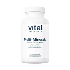 Multi-Minerals Citrate/Malate Formula (No Copper or Iron) - 120 Capsules | Vital Nutrients