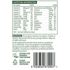 Natures Aid Multi-Vitamins & Minerals (Complete) Tablets 90s