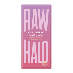 Raw Halo Mylk & Hazelnut Truffle Centres Organic Chocolate Vegan 90g