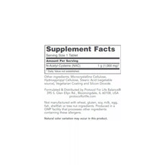 N-Acetyl-L-Cysteine (NAC) 1000mg - 120 Tablets | Protocol for Life Balance