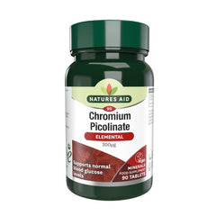 Natures Aid Chromium Picolinate 200µg Elemental 90s