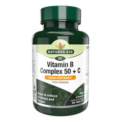 Natures Aid Vitamin B Complex 50 + C (High Potency) Time Release 90's
