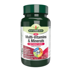 Natures Aid Multi-Vitamins & Minerals (without Iron) 60's
