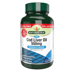 Natures Aid Cod Liver Oil 550mg 120's