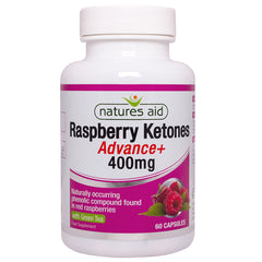 Natures Aid Raspberry Ketones Advance + Green Tea 400mg 60's