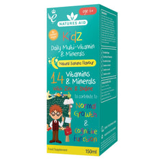 Natures Aid Kidz Daily Multi-Vitamin & Minerals Natural Banana Flavour 150ml