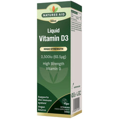 Natures Aid Liquid Vitamin D3 High Strength 2500iu 50ml