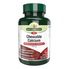Natures Aid Chewable Calcium 400mg with Vitamin D3 60's