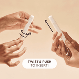 Mooncup Naked Tampons with Cardboard Applicator Light 16s