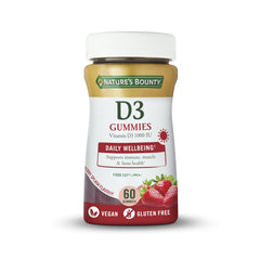 Nature's Bounty D3 Gummies Vitamin D3 1000IU 60's