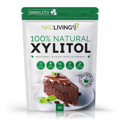 NKD LIVING 100% Natural Xylitol Natural Sugar Replacement 1kg (Granulated)