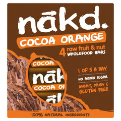 Nakd Cocoa Orange Bar 4 x 35g Multipack