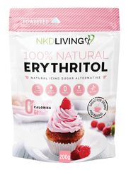 NKD LIVING 100% Natural Erythritol Natural Icing Sugar Alternative 200g (Powdered)