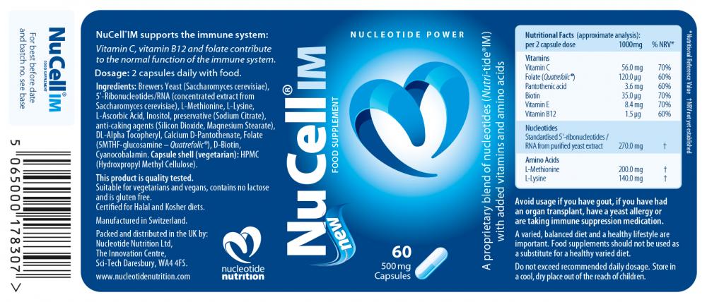 Nucleotide Nutrition Nucell IM 60's
